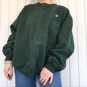 Green champion crewneck